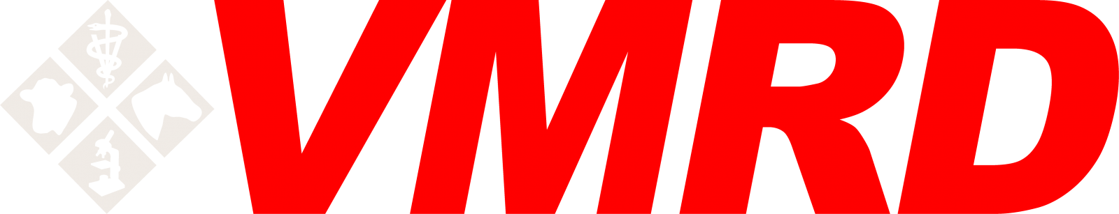 VMRD's old logo - bold, slanted, sans-serif font "VMRD" and diamond shape icon
